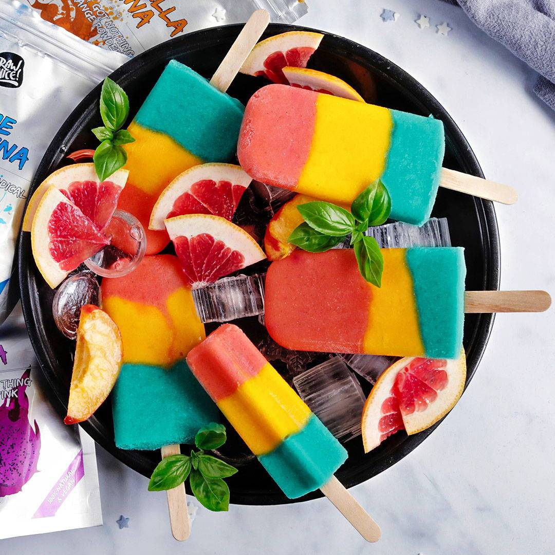 Rainbow Popsicles | Rawnice