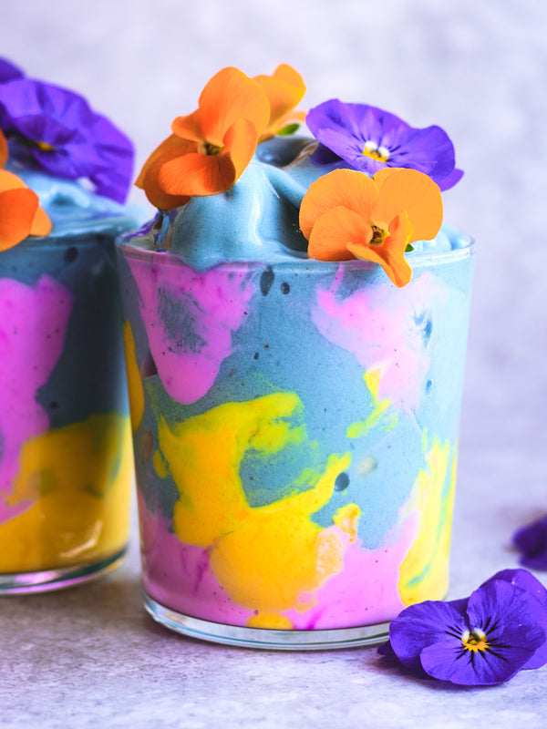 Easy Breakfast Idea: Colorful Nicecream Jars