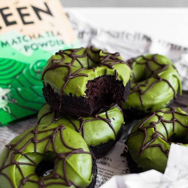 Halloween - Matcha Chocolate Donuts