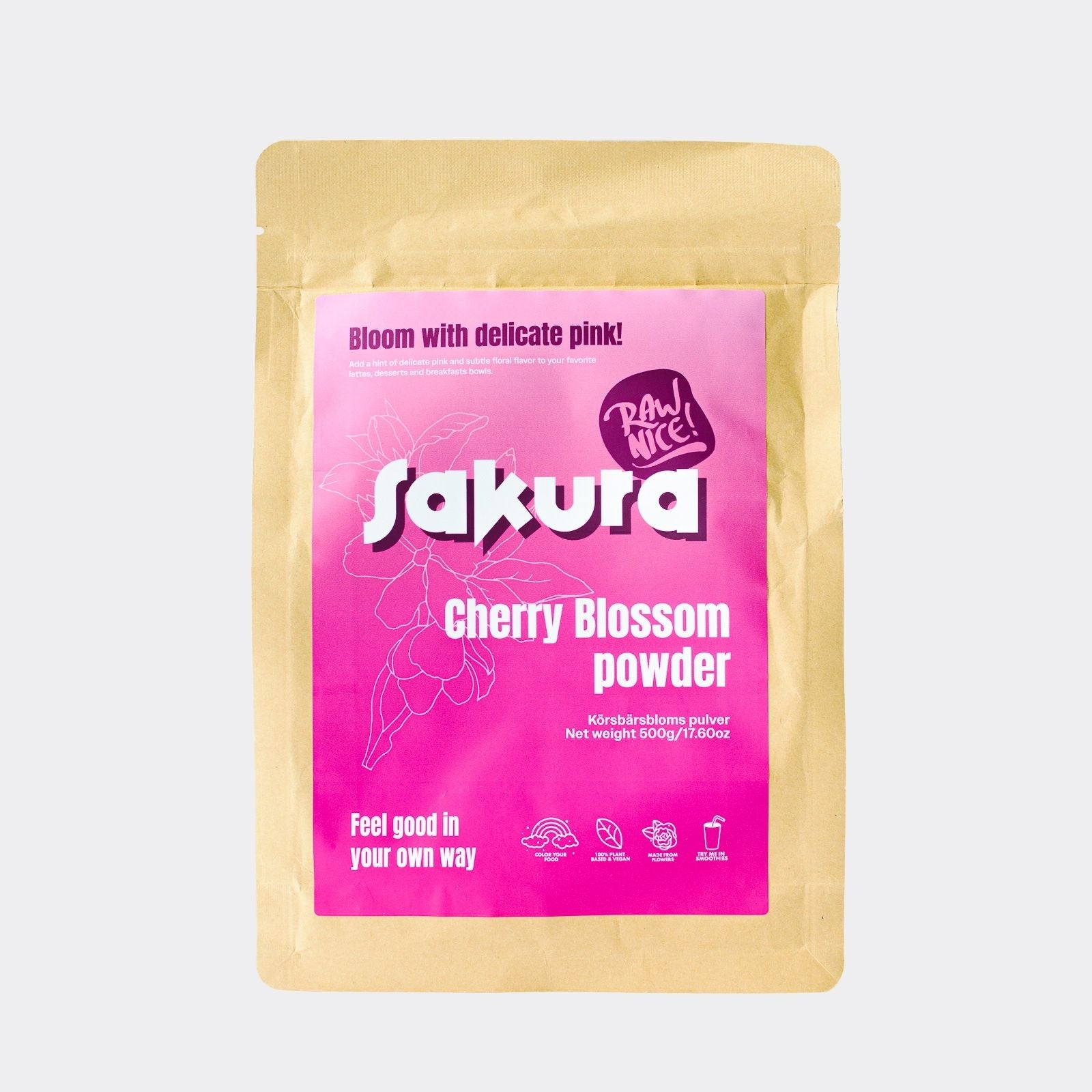 桜沢墨。 ダイエットブッチャー（DIET BUTCHER 'SAKURA' Naturlig glow med antioxidantrikt Sakura Pulver – Rawnice