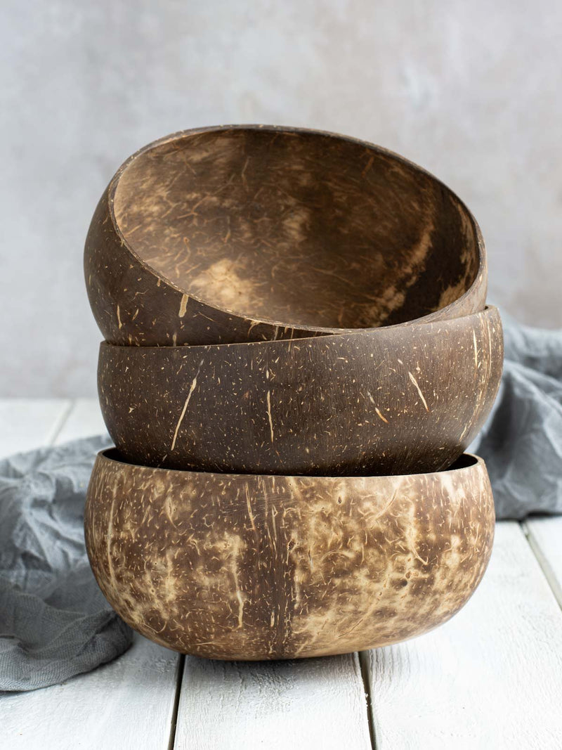 Jumbo Coconut bowls (3 Pack) - Rawnice